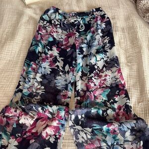 Three Eighty Two Floral Wide Leg Pants XS NWT